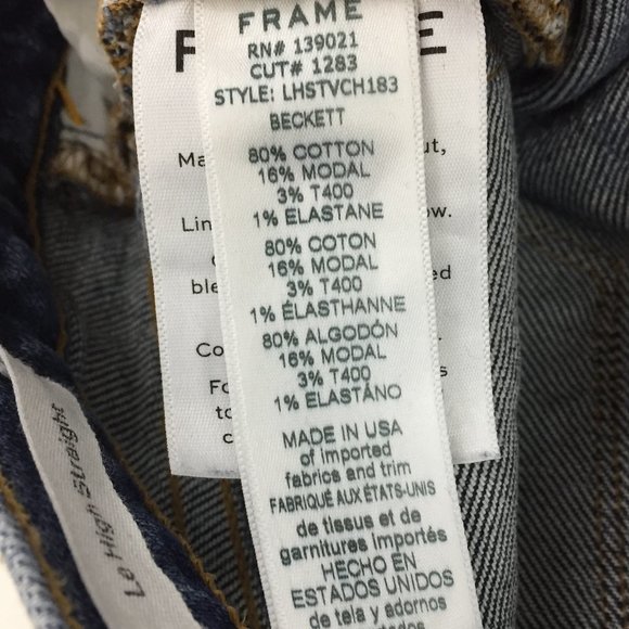 FRAME DENIM Barneys New York Beckett Wash Le High Straight Raw Step Hem Jeans - Picture 4 of 13